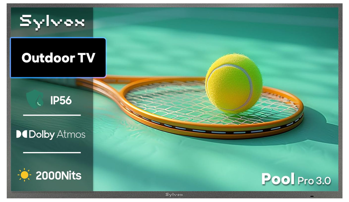 SYLVOX Outdoor TV, 85'' Mini LED QLED, 3500 Nits Extreme Brightness, 120Hz