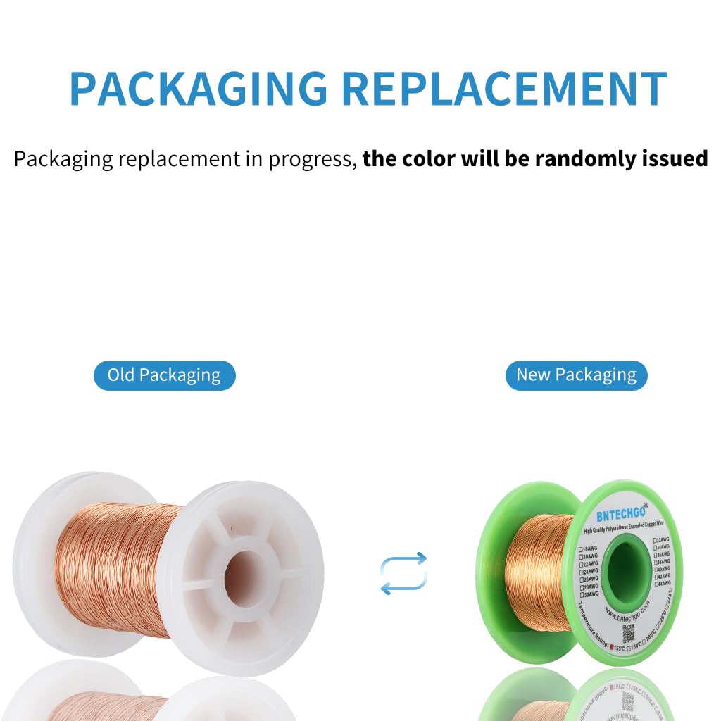 BNTECHGO 28AWG Magnet Wire 3lb Natural Enameled Copper Wire 0.0122"(0.31mm)