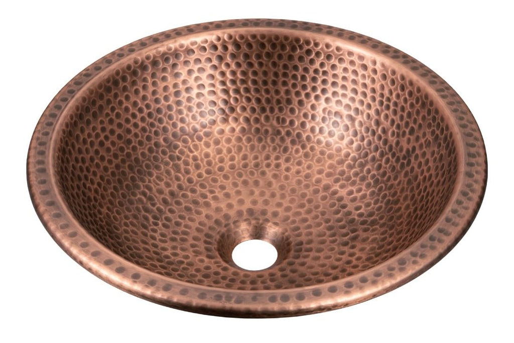 Monarch Abode Bathroom Sink â 16-Inch Rotunda Dual Mount Undermount or Drop In Bathroom Sinks, Bathrooms Hand Hammered Matte Black Aluminum Vanity Sink for Countertop, Powder Room, Bath, or Restroom