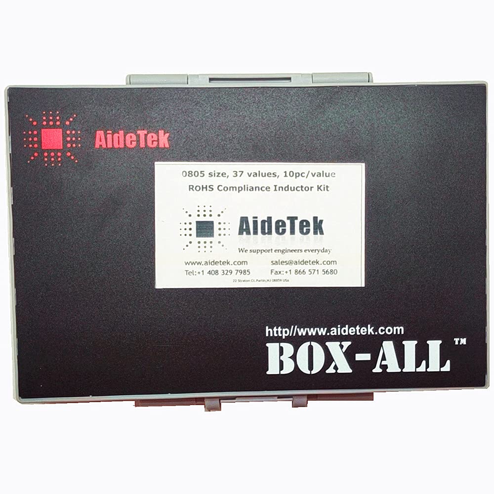 AideTek 37 Values 0805 Size 10PC/Value Inductor Kit 5% 2.7nH - 910nH