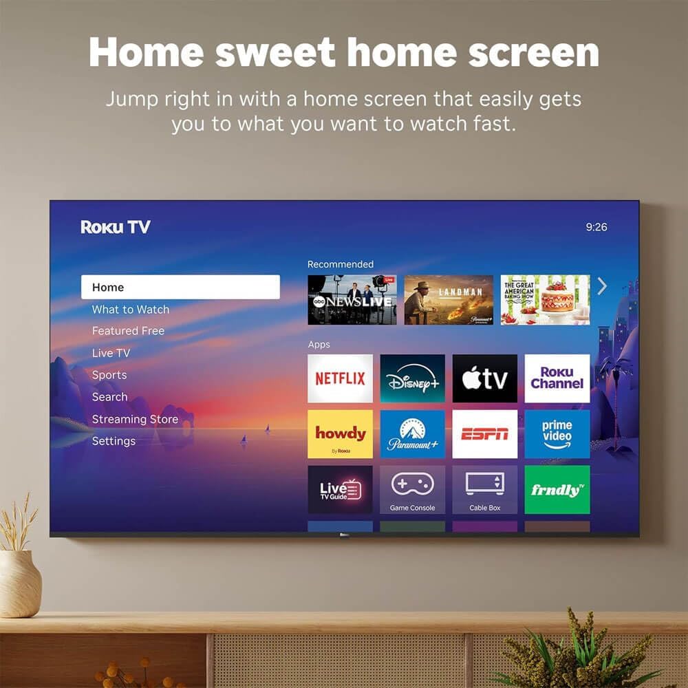 Roku Select Series 4K QLED Smart TV Bundle with HDMI & CPS Plan (55)