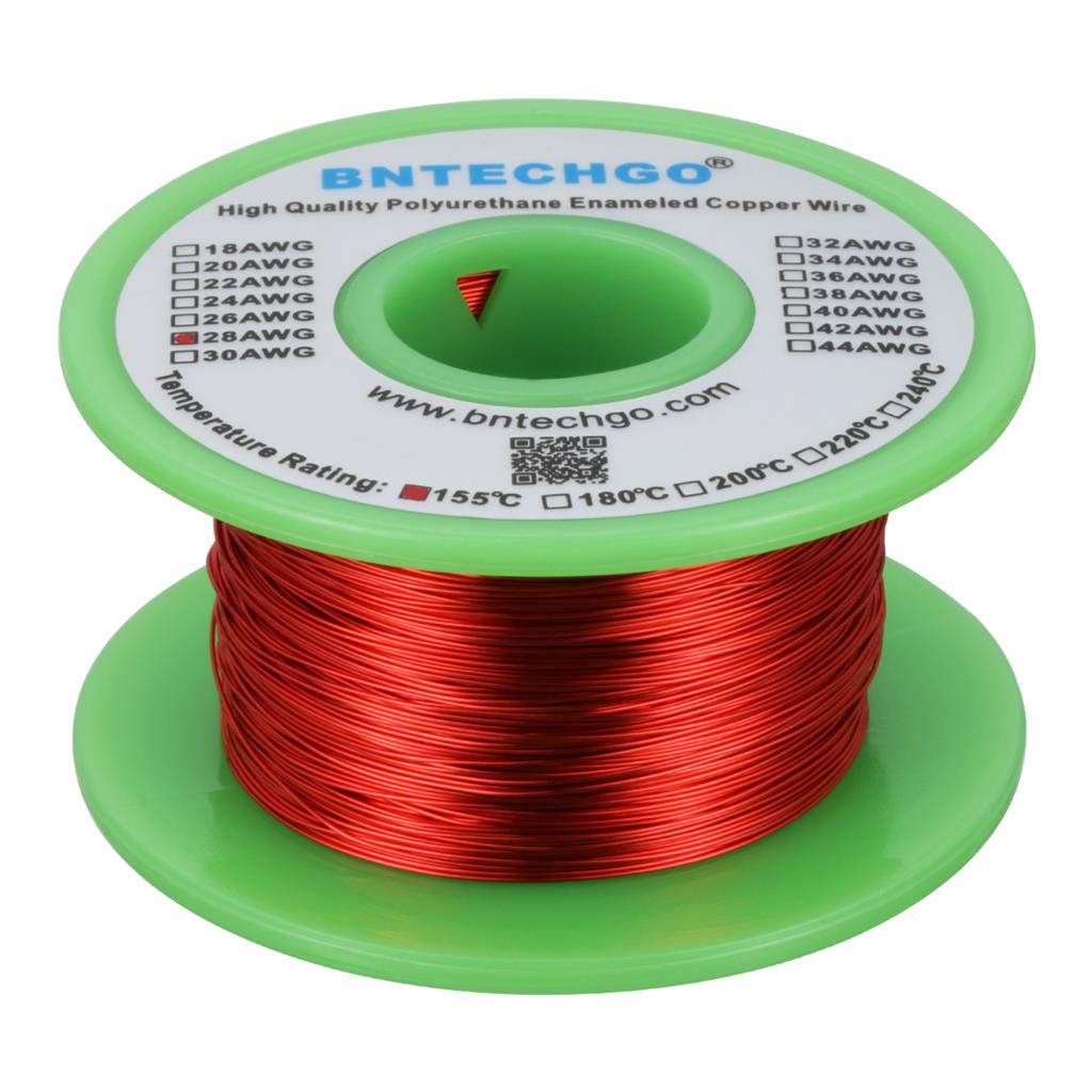 BNTECHGO 24 AWG Magnet Wire 3 lb Red Enameled Copper Wire 0.0197"(0.50mm)