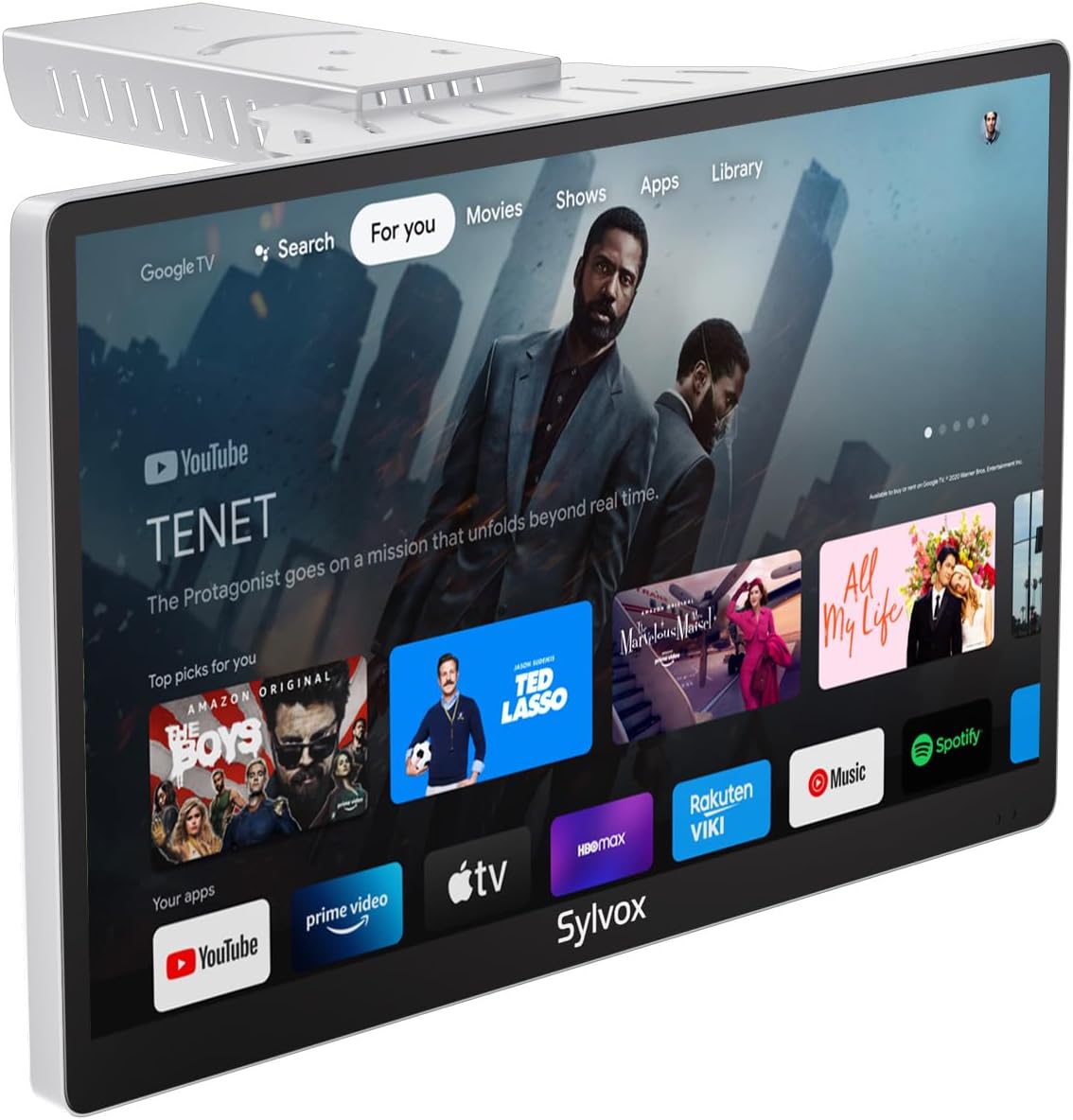 SYLVOX Kitchen TV, Small Smart TV for Kitchen, 15.6 inch Under Cabinet TVs
