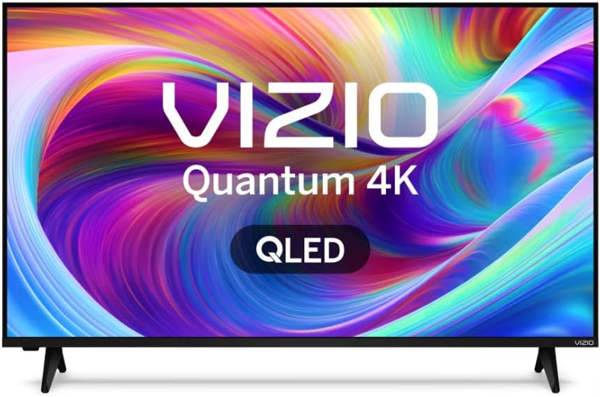 VIZIO 43" V-Series Quantum 4K QLED Smart TV with Dolby Vision HDR, WiFi 6, HDMI VRR, and Home Screen VQD43R-1004 (Renewed)