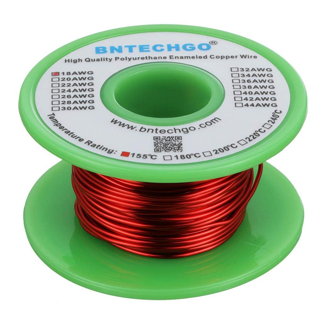 BNTECHGO 24 AWG Magnet Wire 3 lb Red Enameled Copper Wire 0.0197"(0.50mm)
