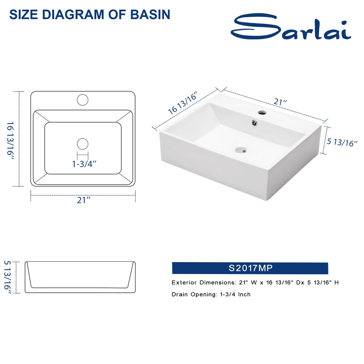 Sarlai Black Vessel Sink Rectangular - 24"x14" Modern Bathroom Vessel Sink Rectangle Above Counter Black Ceramic Porcelain Lavatory Vanity Sink Art Basin