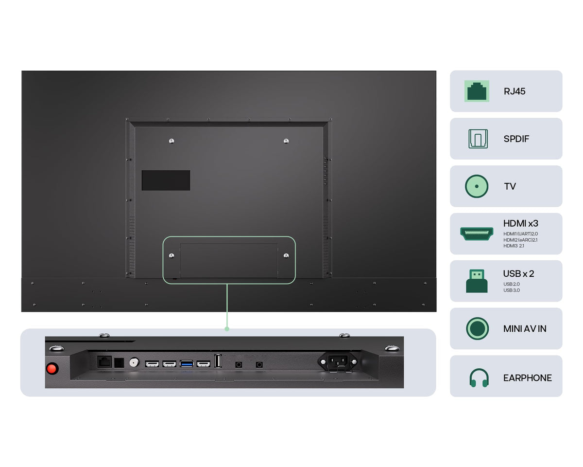 SYLVOX Outdoor TV, 55 inch Smart Waterproof Outdoor TV, 4K UHD Weatherproof