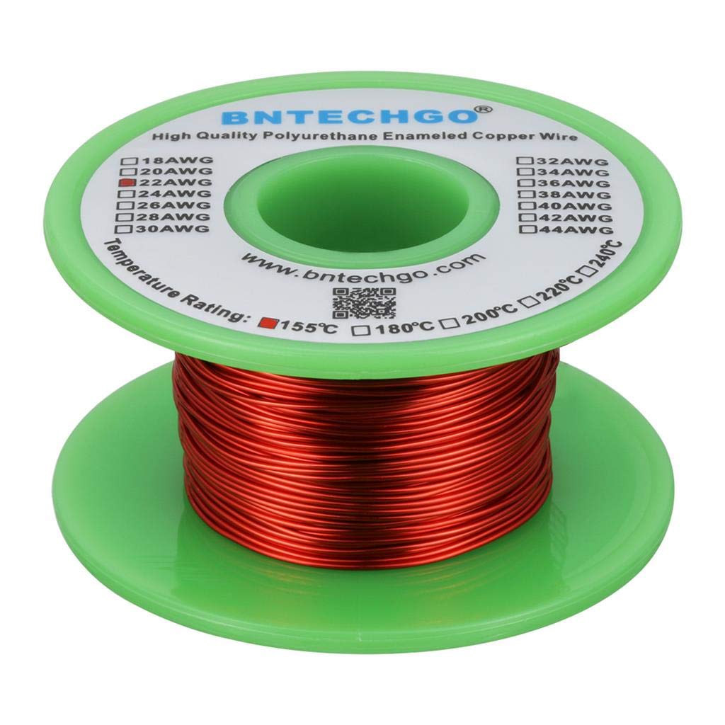 BNTECHGO 24 AWG Magnet Wire 3 lb Red Enameled Copper Wire 0.0197"(0.50mm)