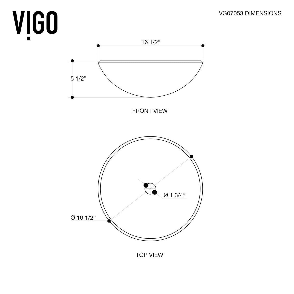 Vigo Vessel Sink Copper - 17â Artistic Round Bowl Sink for Bathrooms, Tempered Glass Above Counter Bathroom Sink with NonStickShield, QuickDrain & TempGuard, Modern Luxury Design