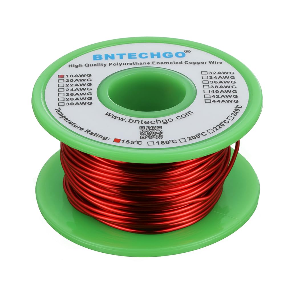 BNTECHGO 24 AWG Magnet Wire 3 lb Red Enameled Copper Wire 0.0197"(0.50mm)