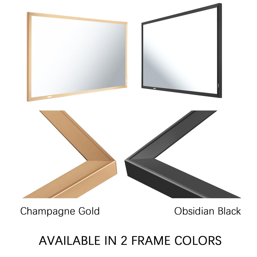 Soulaca 55 inches Smart Waterproof Mirror TV 4K UHD webOS Built-in ATSC DTV Tuner Voice Control, Large Bathroom & Indoor Hotel Resort Television Wall-Mount Big Screen Pool