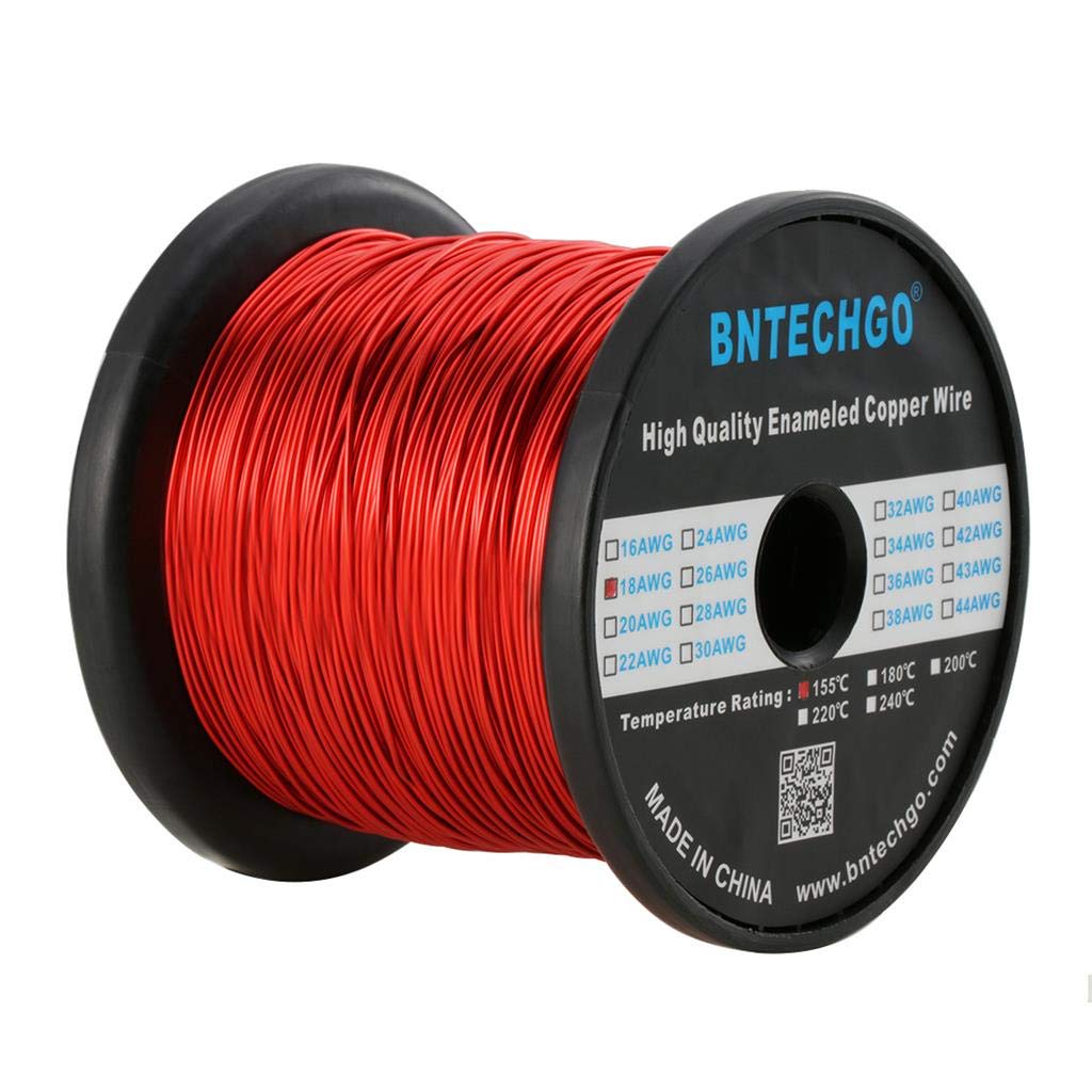 BNTECHGO 24 AWG Magnet Wire 3 lb Red Enameled Copper Wire 0.0197"(0.50mm)