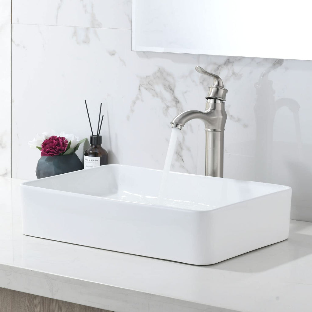 20 inch Black Vessel Sink Rectangular 20x14 Bathroom Above Counter