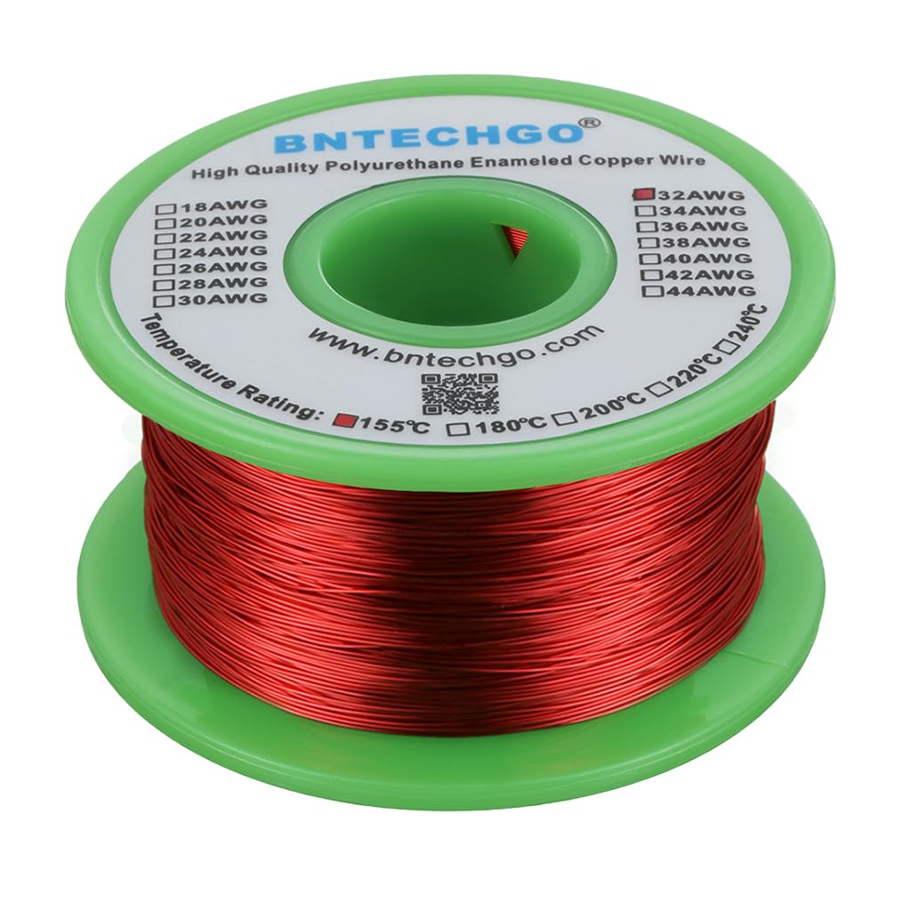 BNTECHGO 24 AWG Magnet Wire 3 lb Red Enameled Copper Wire 0.0197"(0.50mm)