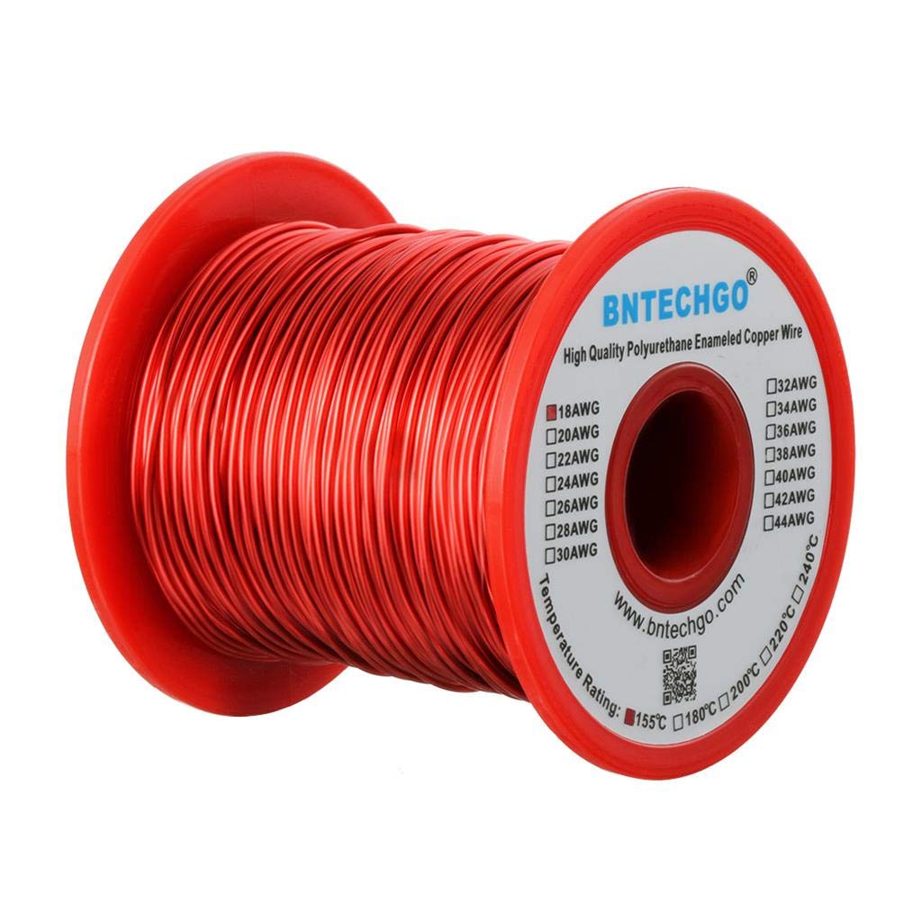 BNTECHGO 24 AWG Magnet Wire 3 lb Red Enameled Copper Wire 0.0197"(0.50mm)