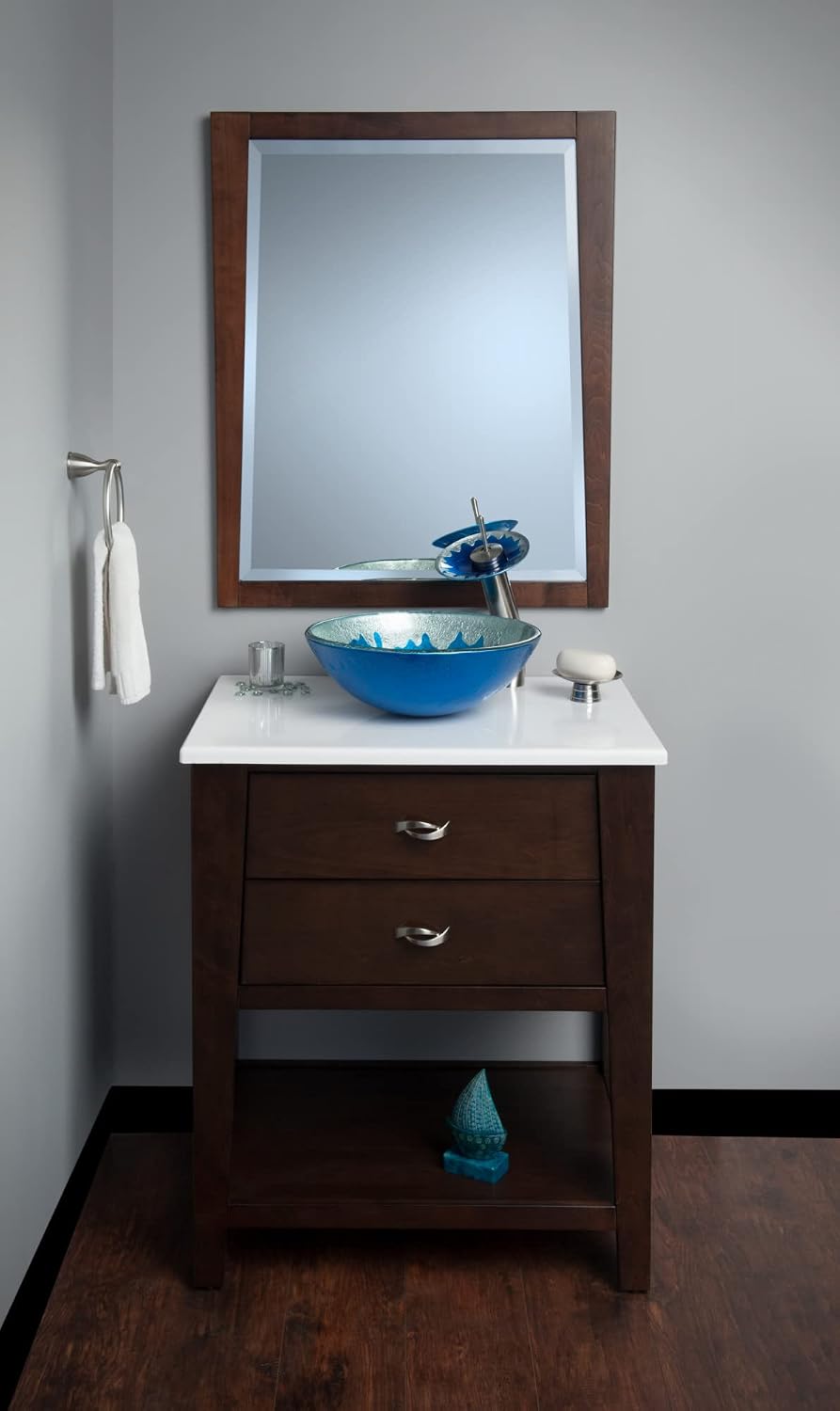 Miseno MNO-G710 Circular 16-1/2" Tempered Glass Vessel Bathroom Sink