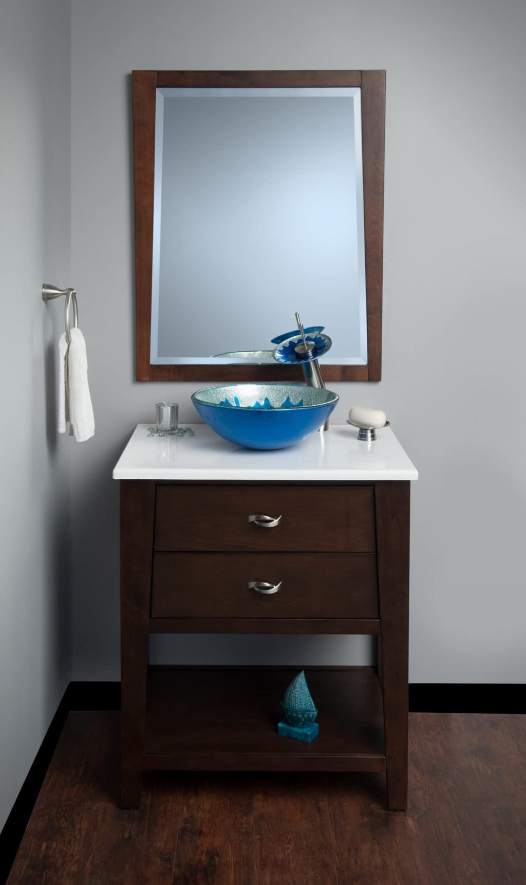 Miseno MNO-G710 Circular 16-1/2" Tempered Glass Vessel Bathroom Sink