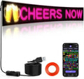 Rayhome 58''x8'' Large Multiple Programmable LED Sign, Full Color Bright Scrolling LED Signs, Bluetooth APP Control Custom Text Pattern Animation digital Display for Store Hotel Bar