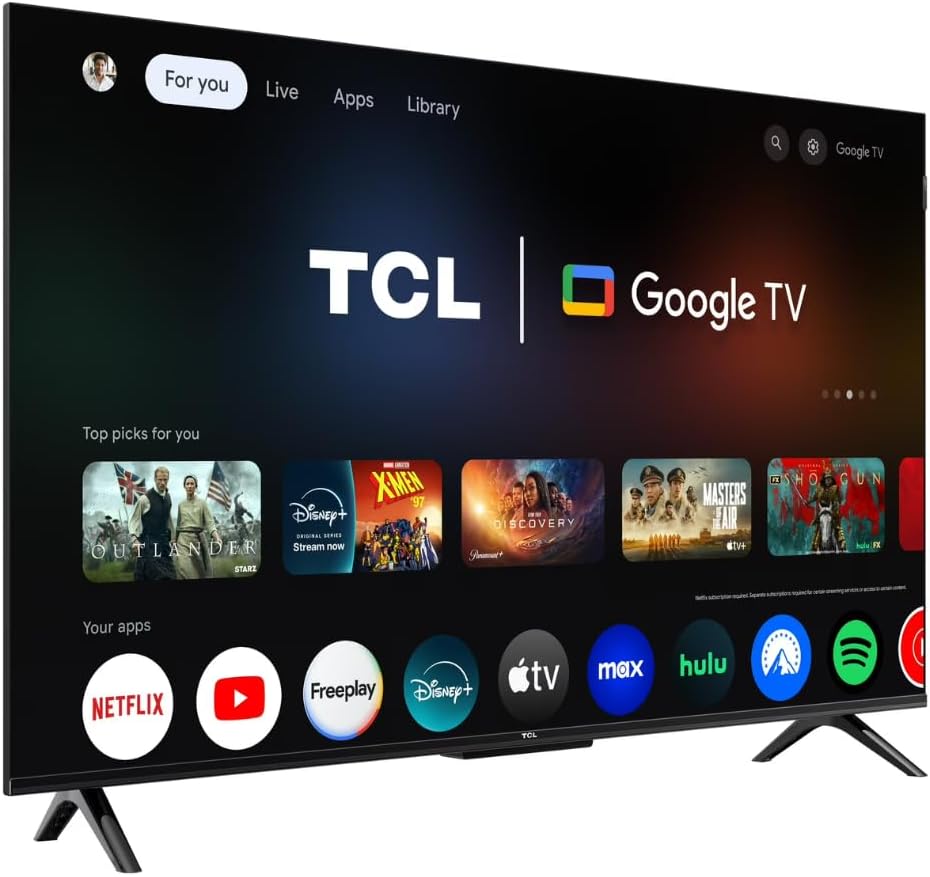TCL 43" Q51K Series Q-LED 4K UHD HDR Smart TV with Google TV Dolby Vision, Dolby Atmos, Motion Rate 240, HDR 10+, Auto Game Mode + Free Wall Mount (2025) (Renewed)