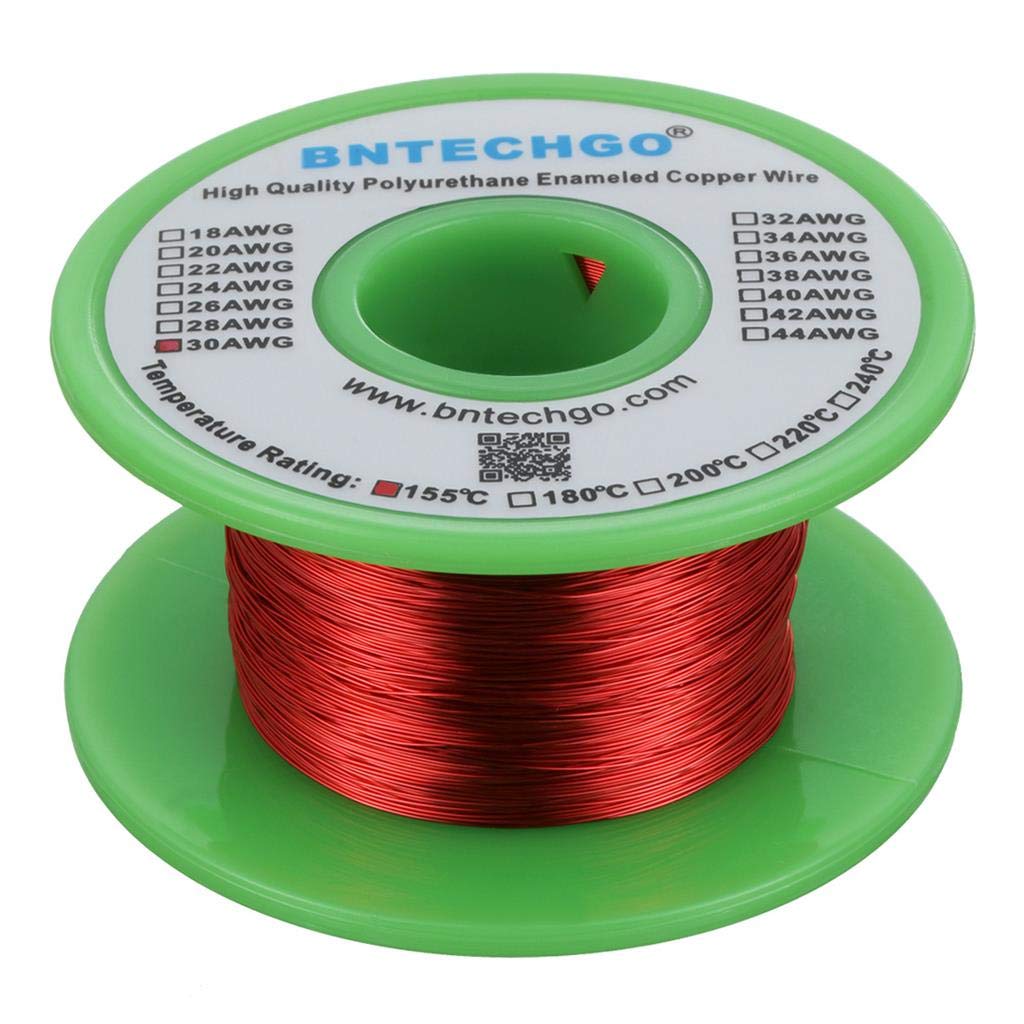 BNTECHGO 24 AWG Magnet Wire 3 lb Red Enameled Copper Wire 0.0197"(0.50mm)