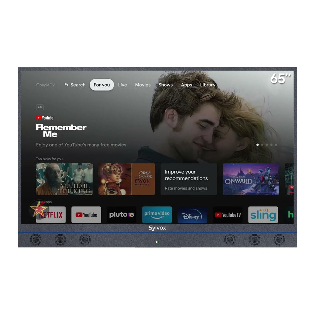 SYLVOX 43 Inch Outdoor TV, Weatherproof Google TV, IP56 Waterproof TVs
