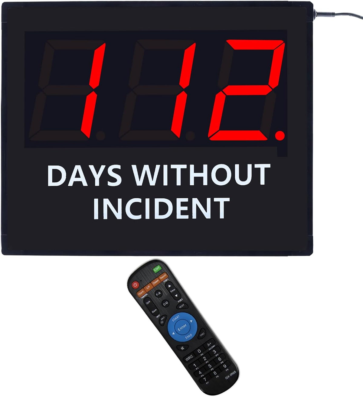 LED Digital Safety Scoreboard, Days Without Accident Counter