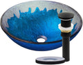 Miseno MNO-G710 Circular 16-1/2" Tempered Glass Vessel Bathroom Sink