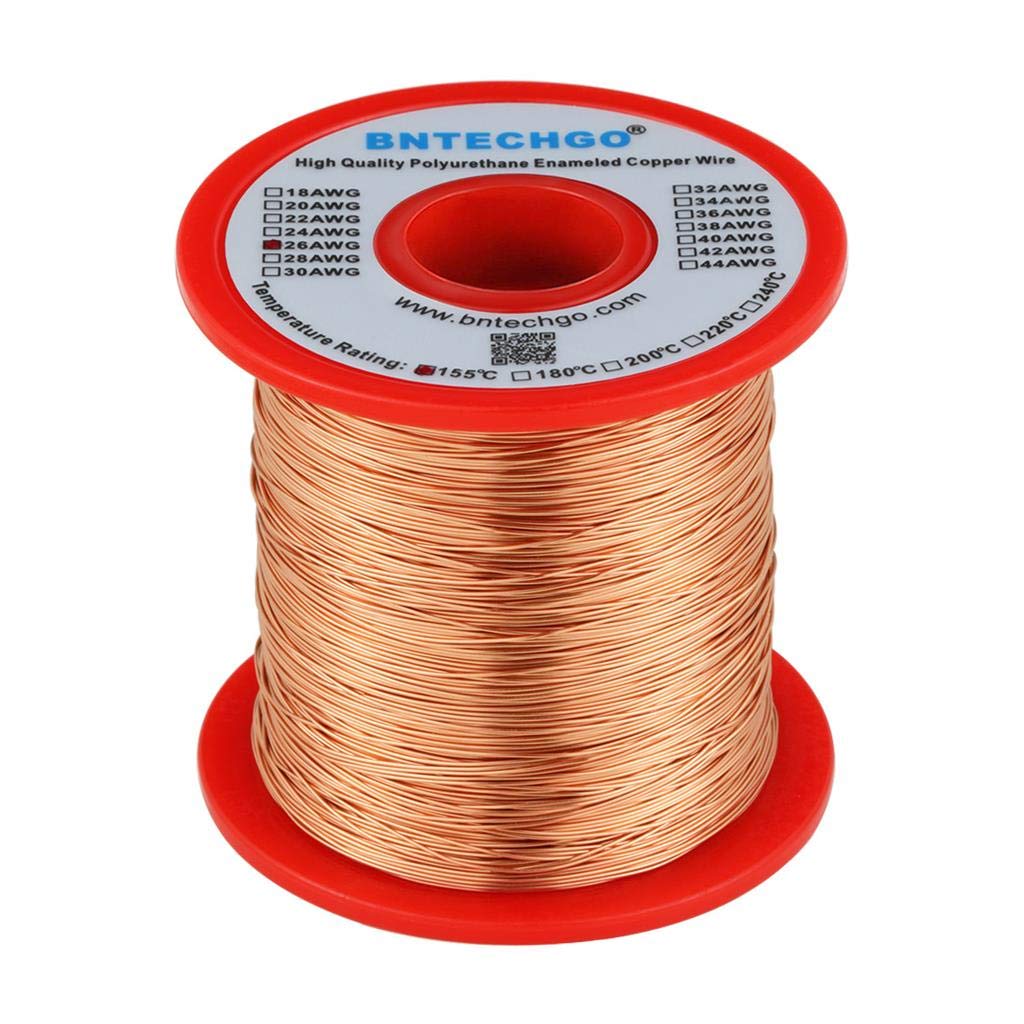 BNTECHGO 28AWG Magnet Wire 3lb Natural Enameled Copper Wire 0.0122"(0.31mm)