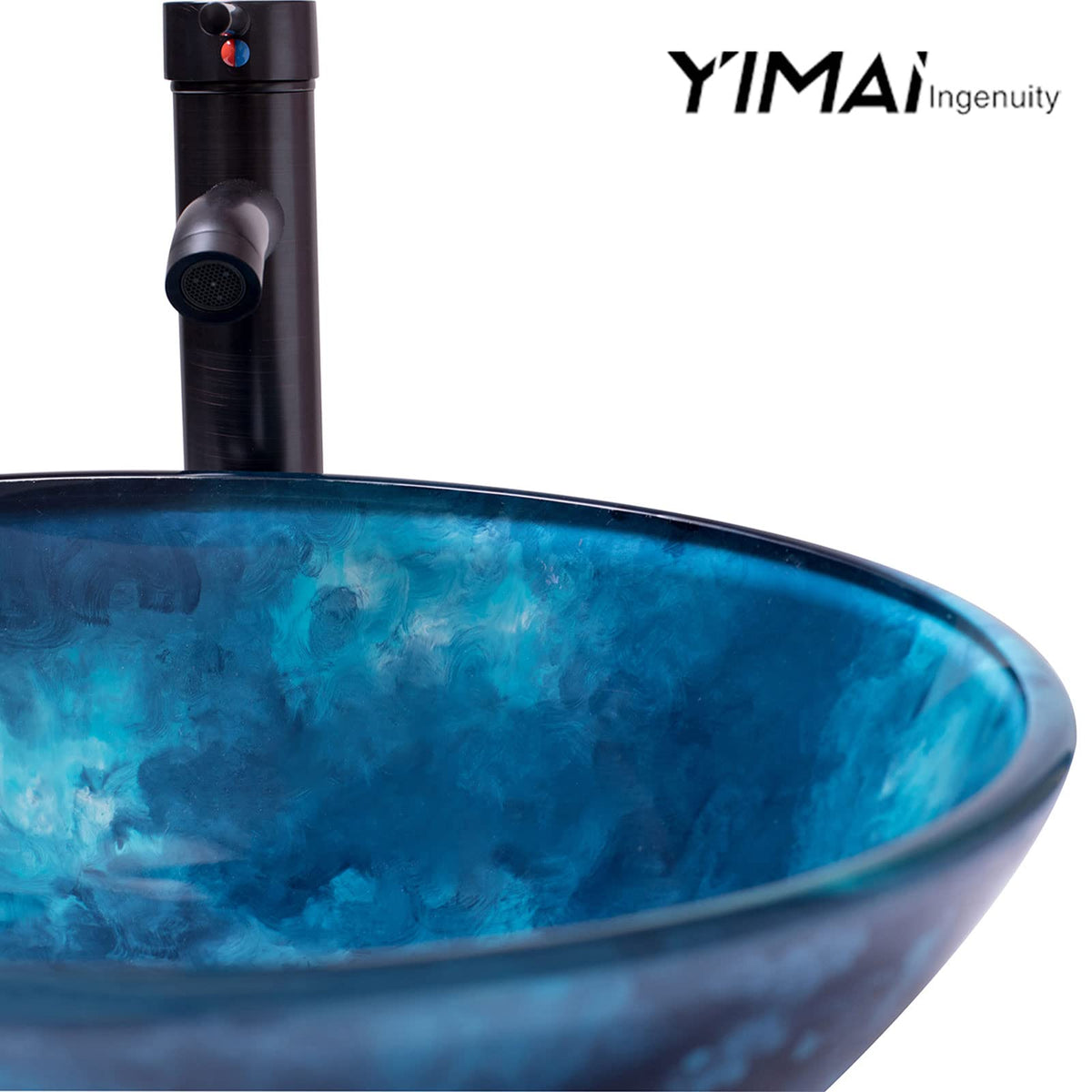 Design Vessel Sink Concrete Bathroom Sink above Counter Small Vessel Sink Bathroom Sink Bowl Countertop Modern Sinks with Faucet and Drain Combo 15.7" Round Gray