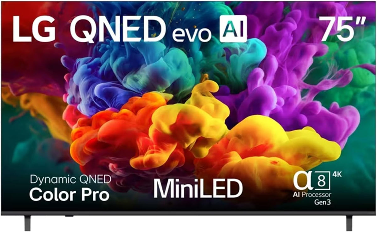 LG 75" QNED evo AI QNED84B Mini LED 4K Smart TV (75QNED84BUA) Bundle with Television Home Theater Beginner's Guide + Deco Gear CPS Exclusive 26 Month Extended Protection + 2X 6FT 4K HDMI 2.0 Cable