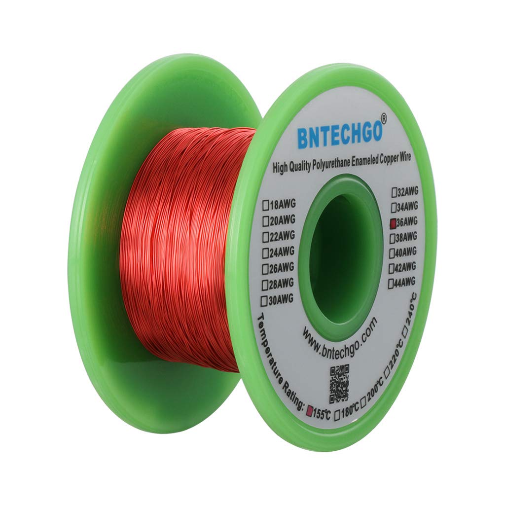 BNTECHGO 24 AWG Magnet Wire 3 lb Red Enameled Copper Wire 0.0197"(0.50mm)