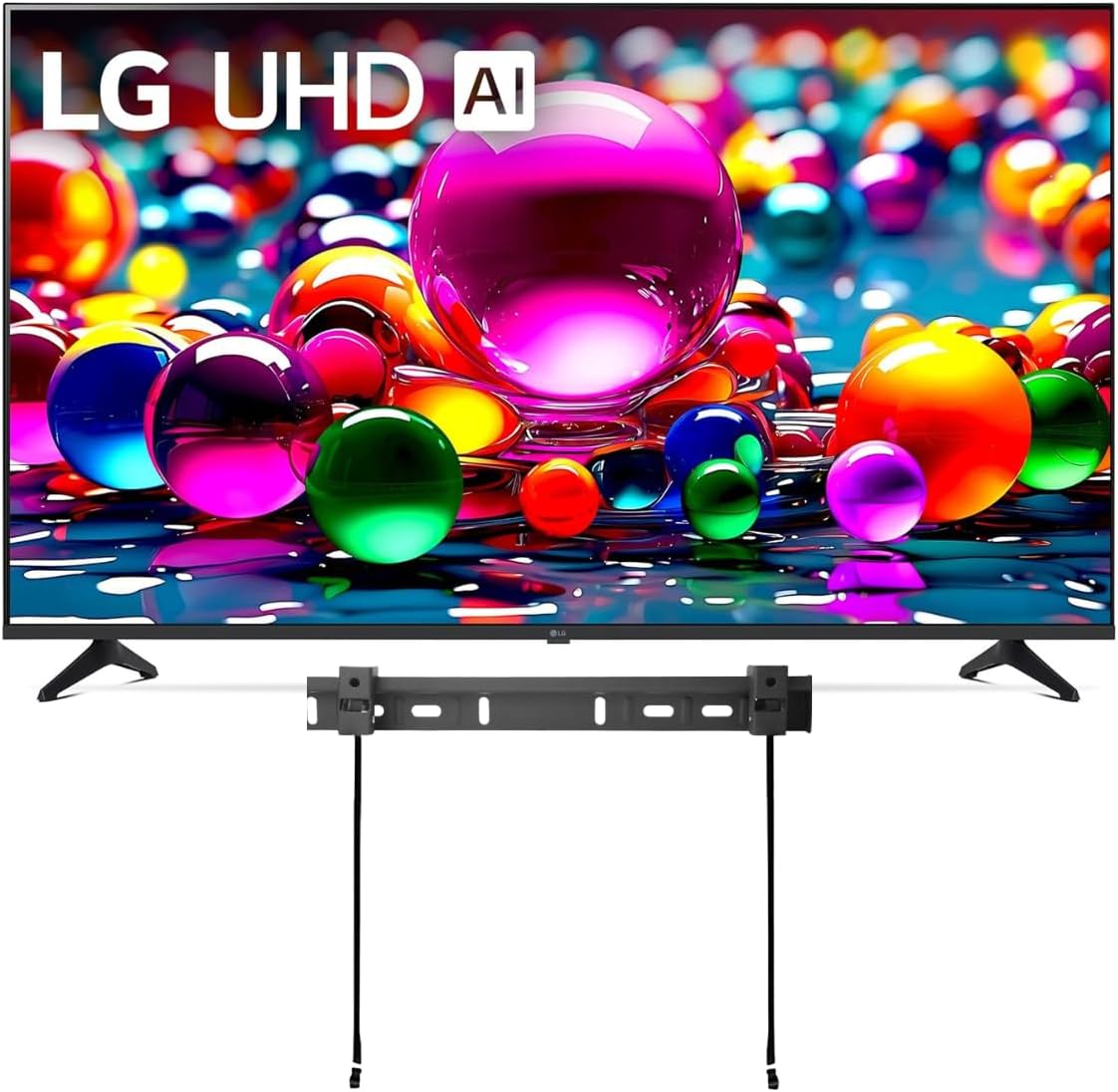 LG 55" (2025 Model) UHD AI UA75 Smart TV HDR10 Bluetooth a7 AI Processor 4K Gen8 Filmmaker Mode webOS 25 + Wall Mount Compatible with Alexa(Renewed)