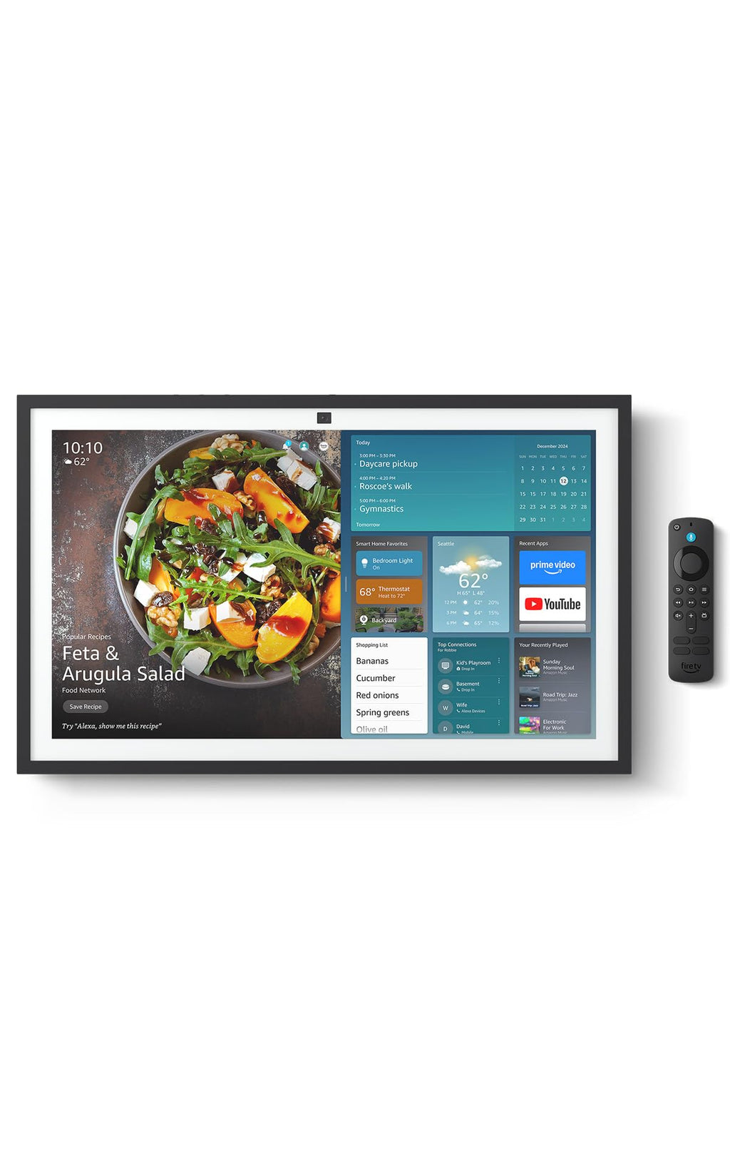 Amazon Echo Show 15 (newest model), Full HD 15.6" kitchen hub for home organization, with built-in Fire TV, Designed for Alexa+