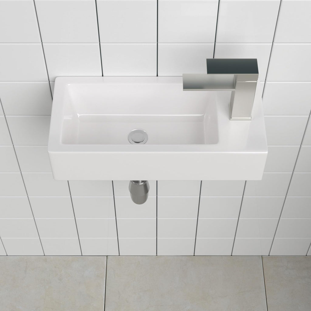Sarlai Black Vessel Sink Rectangular - 24"x14" Modern Bathroom Vessel Sink Rectangle Above Counter Black Ceramic Porcelain Lavatory Vanity Sink Art Basin
