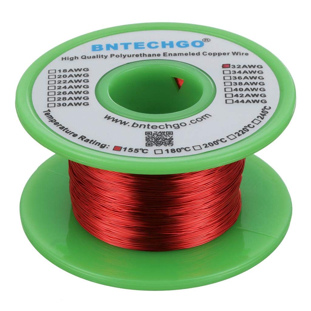 BNTECHGO 24 AWG Magnet Wire 3 lb Red Enameled Copper Wire 0.0197"(0.50mm)