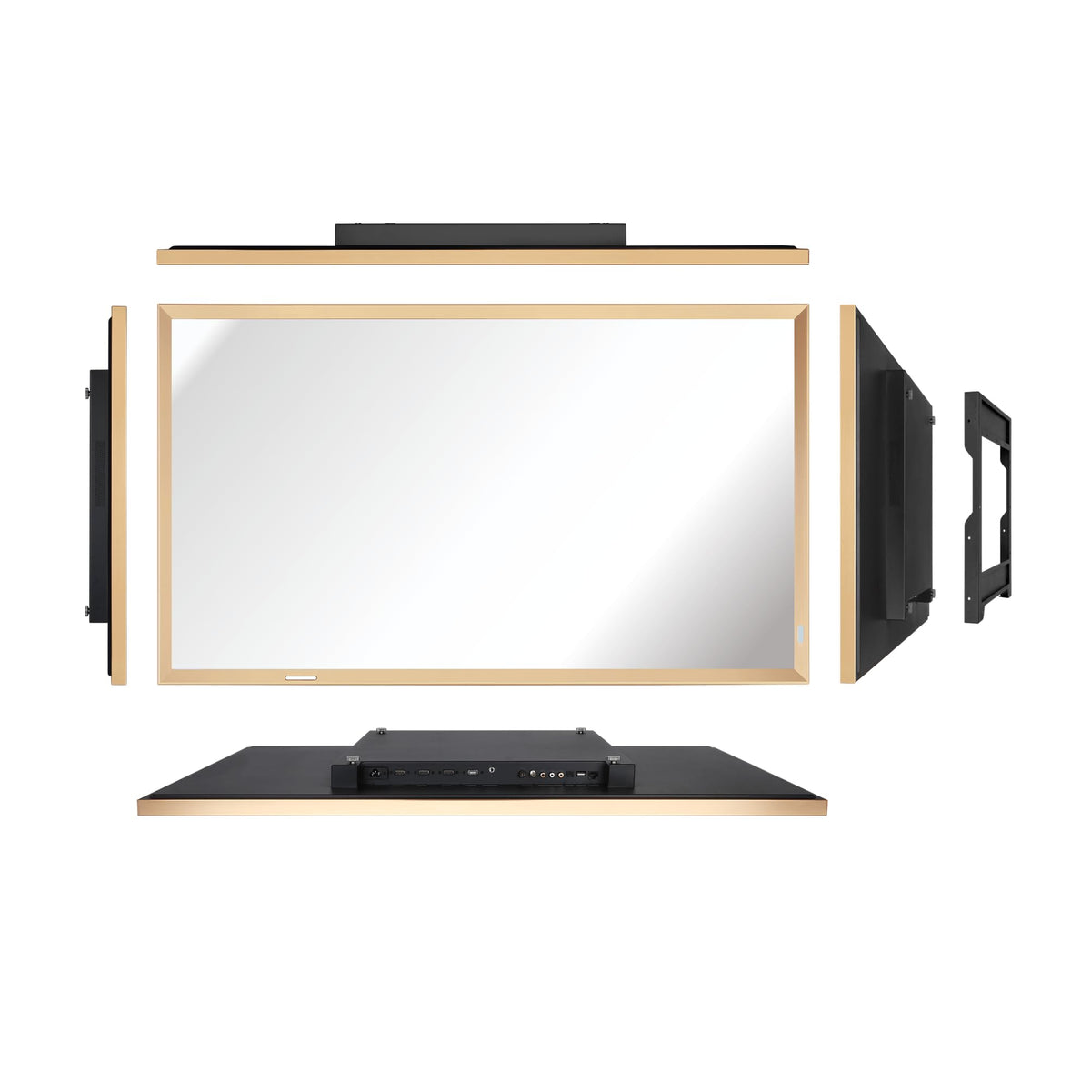 Soulaca 55 inches Smart Waterproof Mirror TV 4K UHD webOS Built-in ATSC DTV Tuner Voice Control, Large Bathroom & Indoor Hotel Resort Television Wall-Mount Big Screen Pool