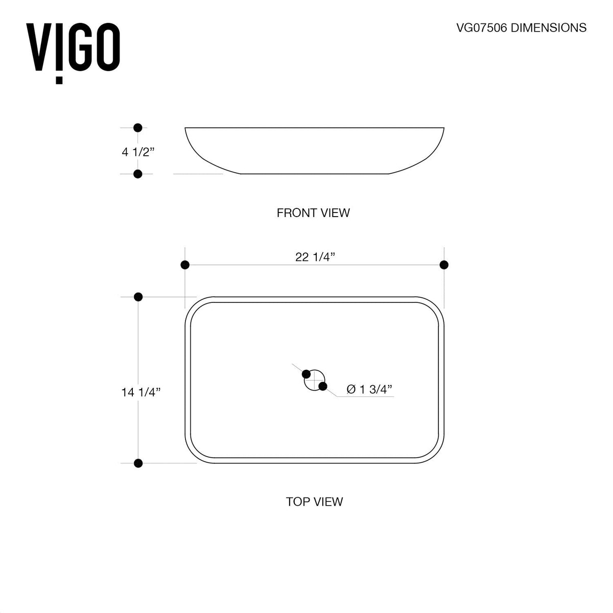 Vigo Vessel Sink Brown - 23â Artistic Rectangular Bathroom Vessel Sink, Tempered Glass Above Counter Sink with NonStickShield & QuickDrain, Modern Luxury Design
