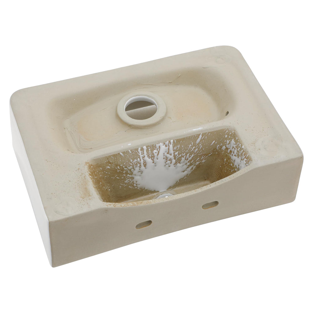 Sarlai Black Vessel Sink Rectangular - 24"x14" Modern Bathroom Vessel Sink Rectangle Above Counter Black Ceramic Porcelain Lavatory Vanity Sink Art Basin