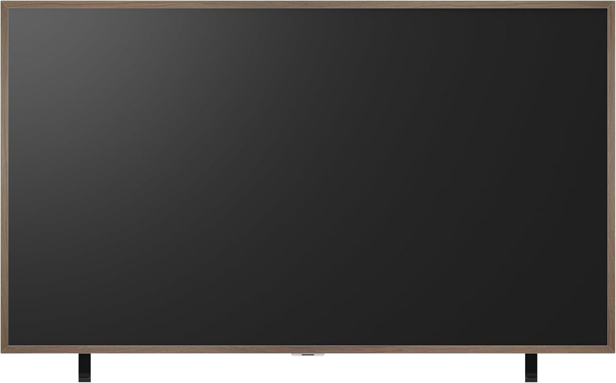LG 65-Inch Art Gallery TV QNED AI LX7B Series Mini LED Smart TV Bundle with Bonus Teak Bezel Natural Wood Magnetic Frame Included