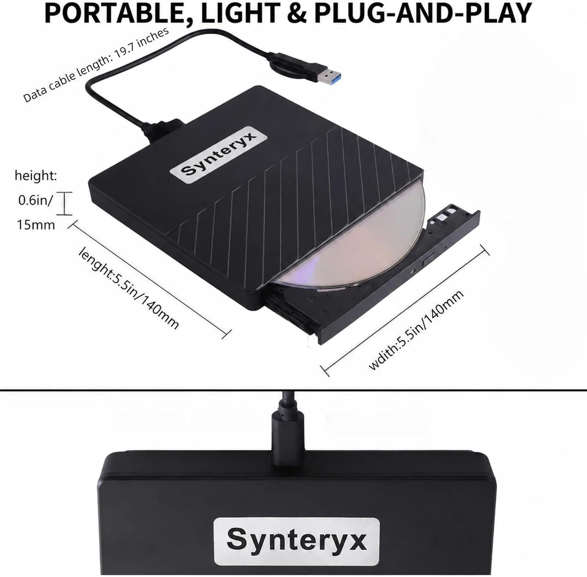 External 4k blu ray Drive,USB CD/DVD Drive for Laptops, DVD Burner