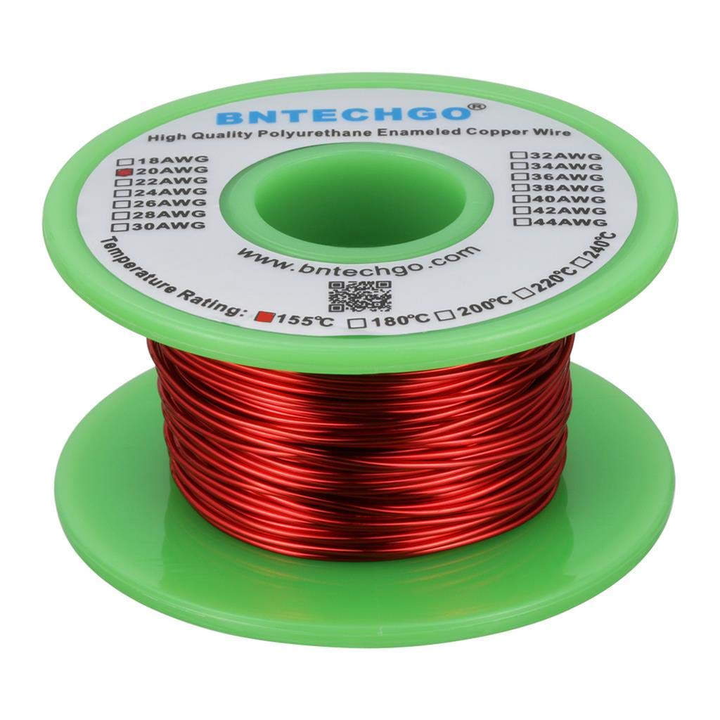 BNTECHGO 24 AWG Magnet Wire 3 lb Red Enameled Copper Wire 0.0197"(0.50mm)