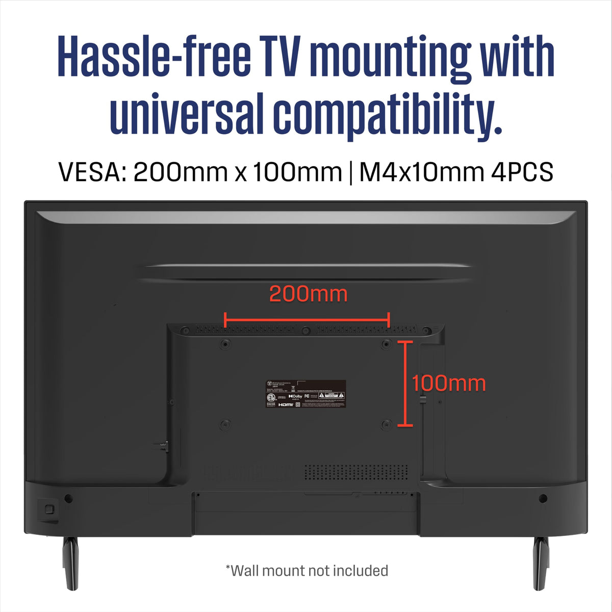 Westinghouse 24-inch Smart TV, HD Xumo TV with Full Function Voice Remote, Flat Screen Television w/Dolby Atmos, Bluetooth, Apple AirPlay, Wi-Fi & Mobile Connectivity