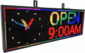 P10 Programmable LED Sign, 40"x14" Scrolling LED Sign for Business, Waterproof LED Display with WIFI & USB Control, 96x32 Pixels SMD Technology Digital Advertising Sign for Shop, Hotel, Store, Restaurant