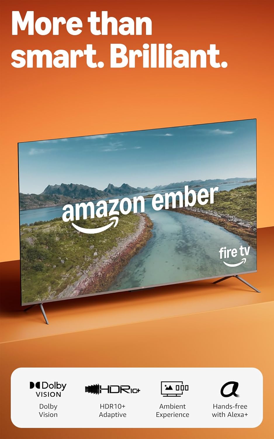 Amazon Ember 65" QLED Series with Fire TV (newest model), 4K Ultra HD smart TV, HDR10+, Dolby Vision, Dolby Audio, quad-core processor, find shows faster with Alexa+