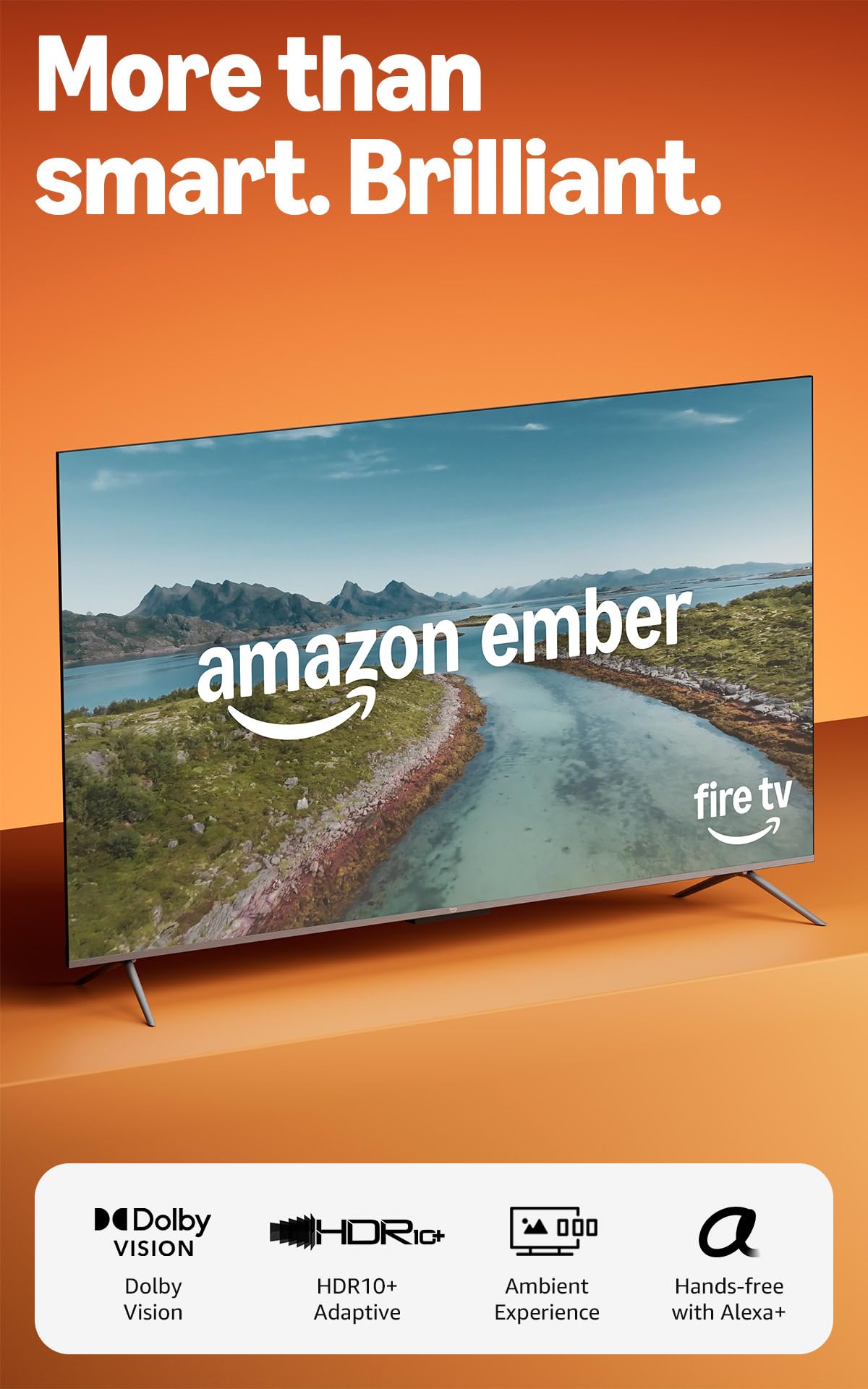 Amazon Ember 65" QLED Series with Fire TV (newest model), 4K Ultra HD smart TV, HDR10+, Dolby Vision, Dolby Audio, quad-core processor, find shows faster with Alexa+