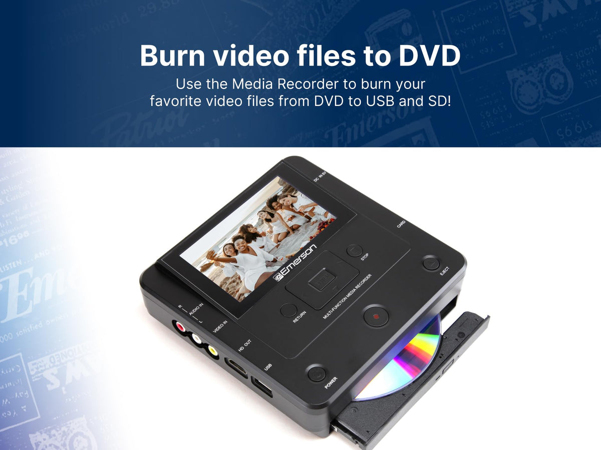 Emerson EMT-1200 Multimedia Recorder, 4.3-Inch