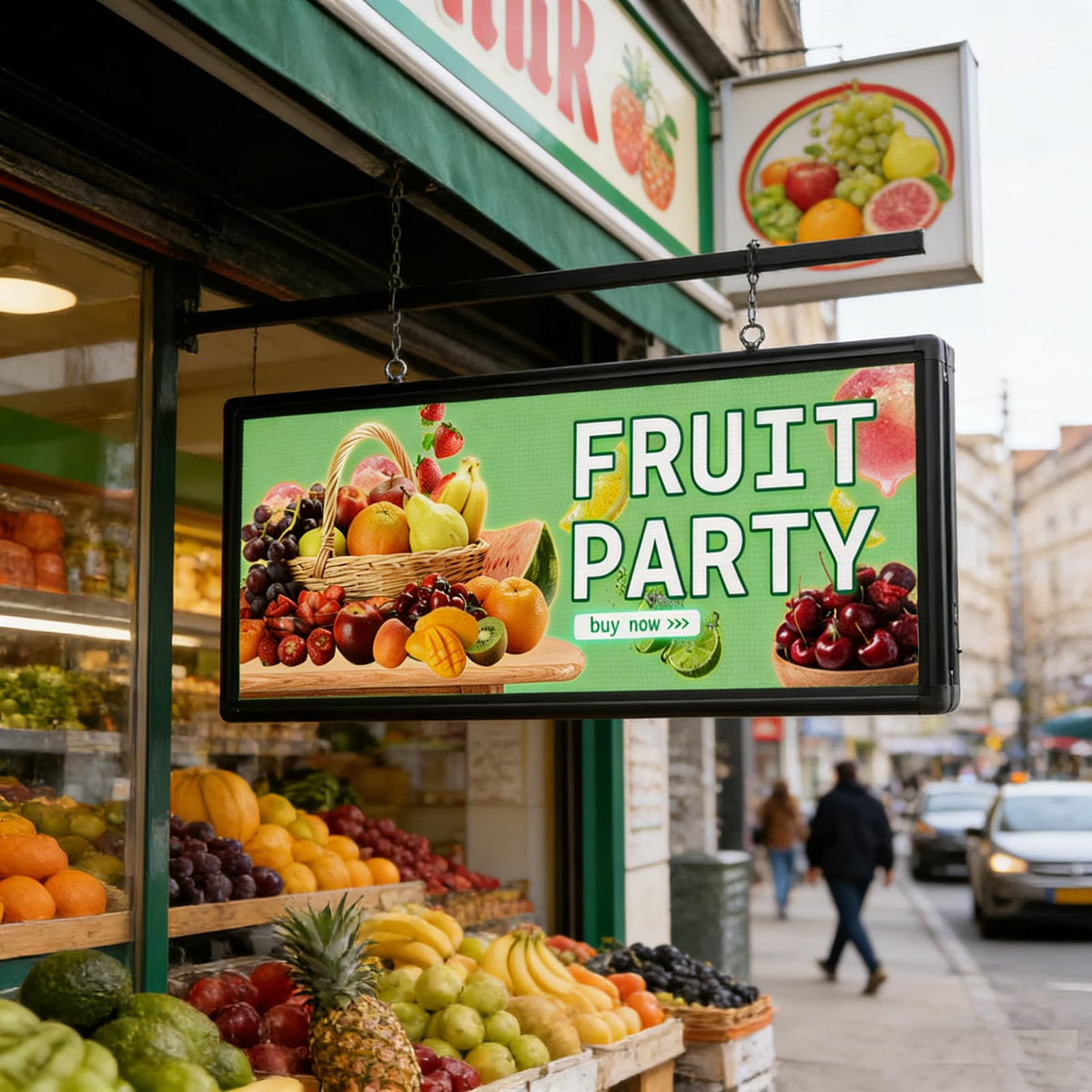 P10 Outdoor Led Sign WiFi Programmable with High Brightness Scrolling LED Sign for Business Digital Advertising Display Electronic Message Board (77''x14'')