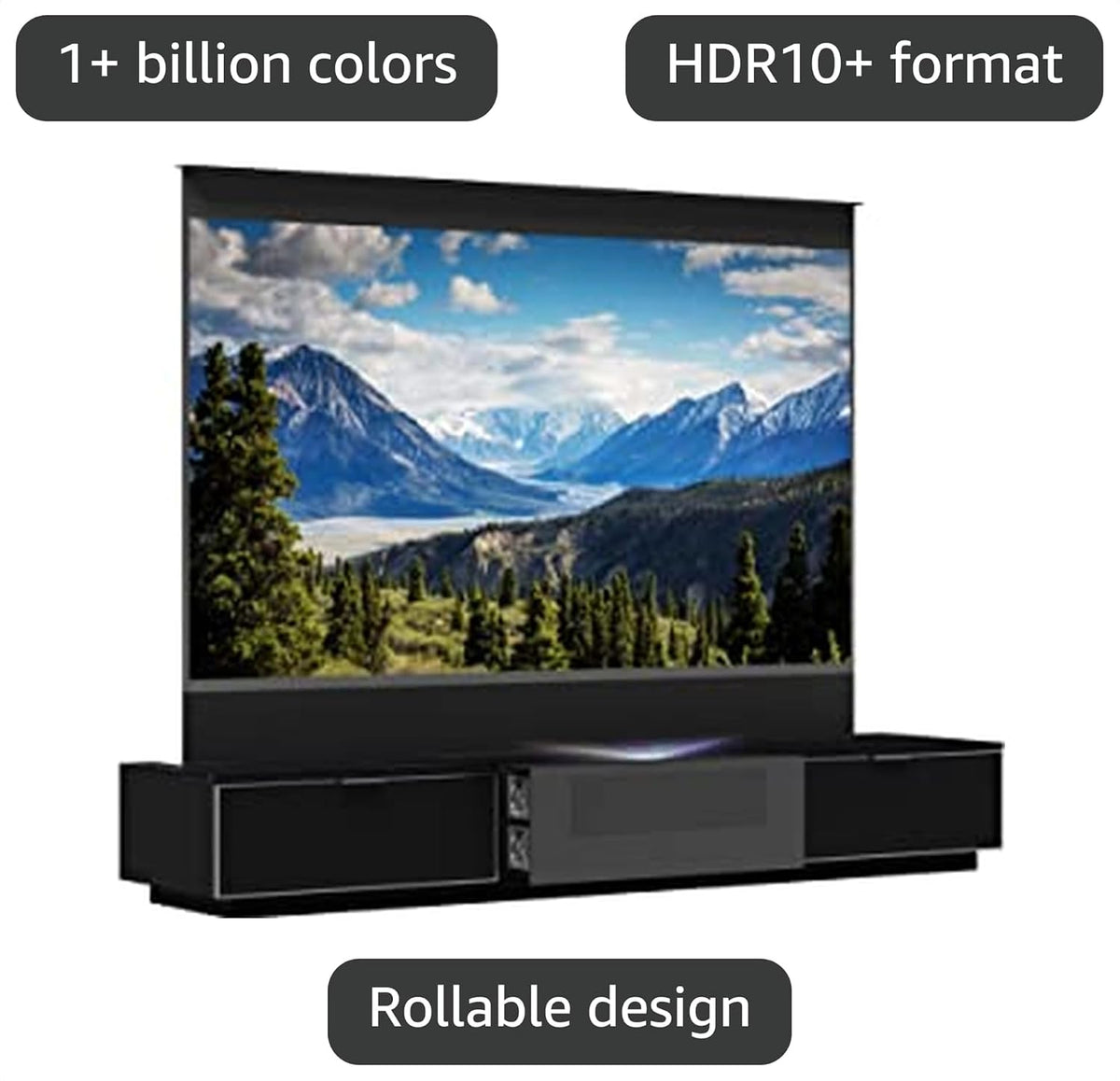 AWOL VISION 100â 4K 3D Vanish TV with Smart Cabinet VTV-100
