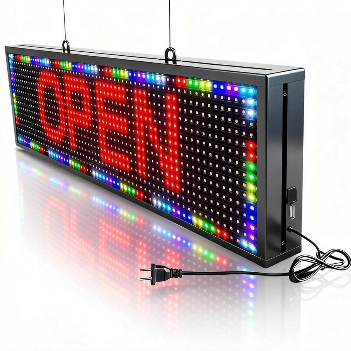 P6(40" * 17") Digital Programmable Scrolling Led Sign Scrolling Outdoor For Business message Board Display Screen Electronic Menu Board Wifi Control Word Light