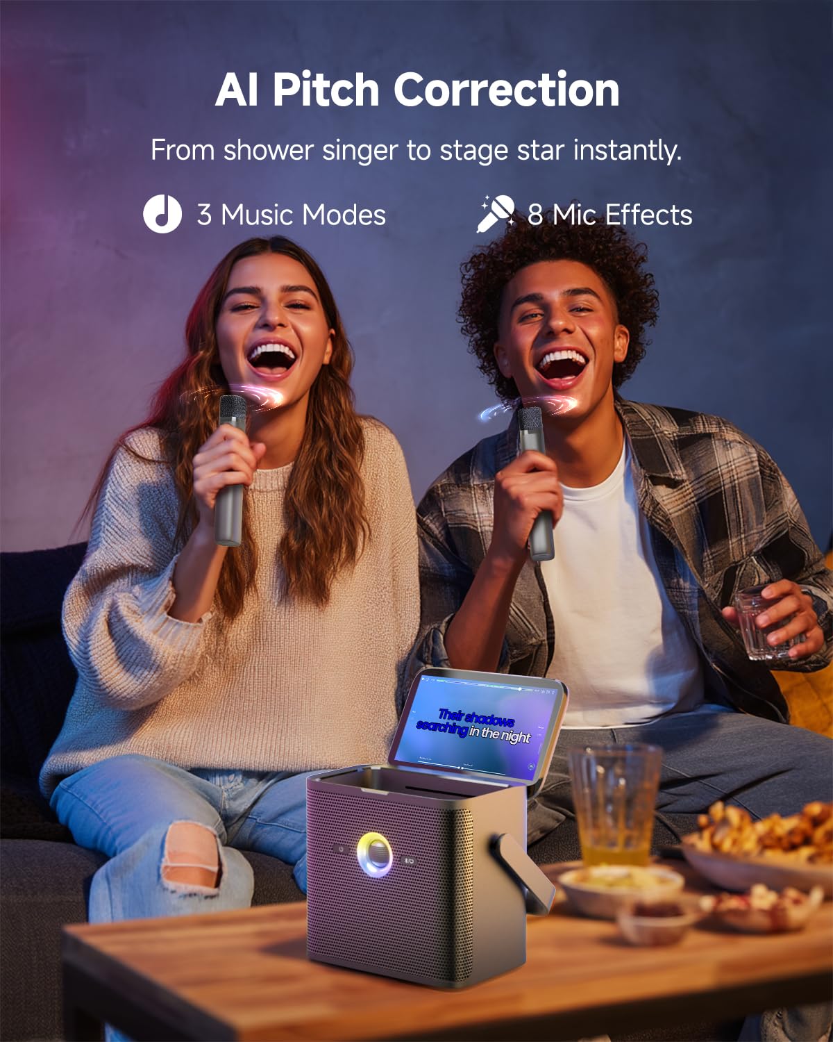 Ikarao Karaoke Machine with Lyrics Display, Professional Karaoke System